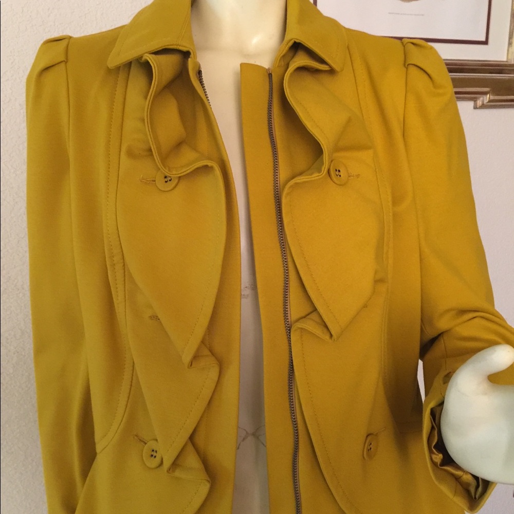 INC Ruffle Zip Jacket - Picture 5 of 6